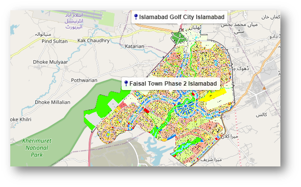 Faisal Town Phase 2 islamabad Location from motorway