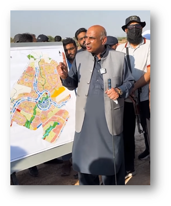 Chairman Explaining Faisal Town Phase 2 Master Plan