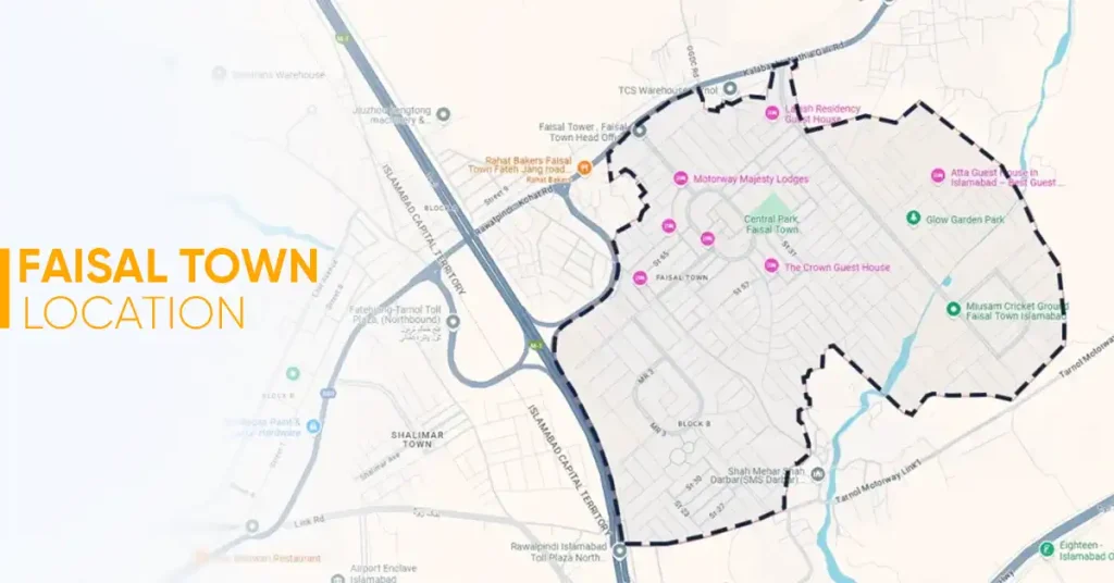 Faisal Town Islamabad location