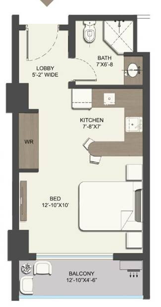 Faisal Heights studio apartment layout