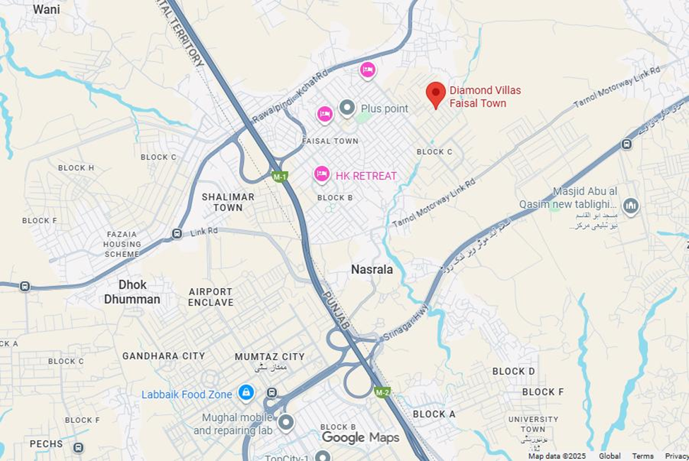 Faisal Town Phase 1 villas location