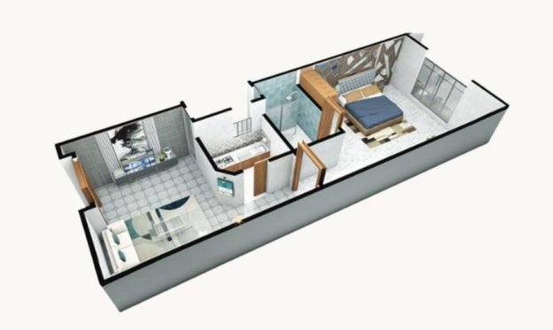 Faisal Jewel ONE Bedroom Apartment Layout Plan