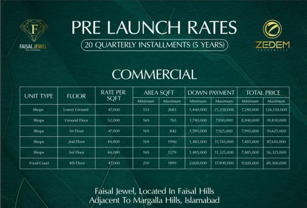Faisal Jewel Commercial Payment Plan