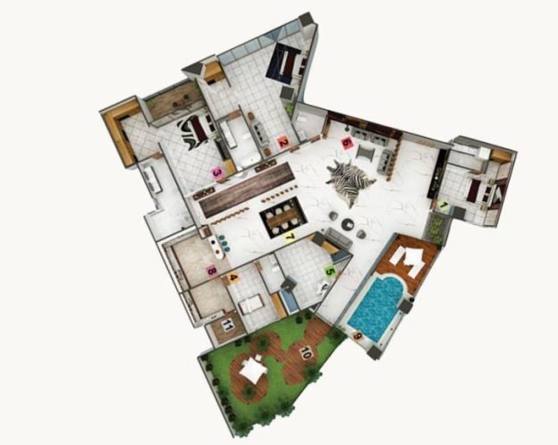 Faisal Jewel Type C Penthouse layout plan