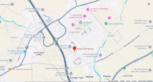 Faisal Town Phase 1 Block B Location