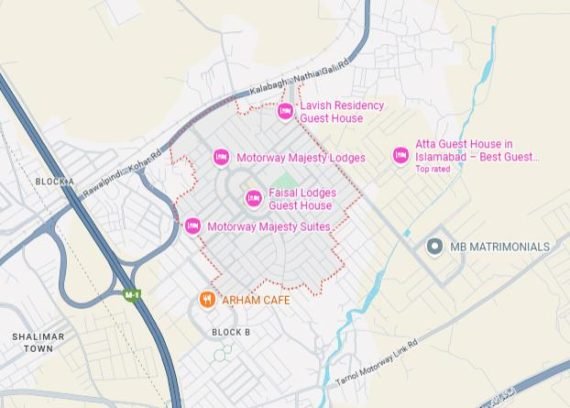 Faisal Town Phase 1 Block A connectivity with commercial